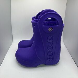 Toddler Purple Crocs Rain Boots Size 9C